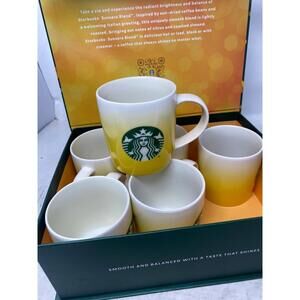 Starbucks Sunsera Blend Special Edition Sunflower Mug 11oz  6 pack Ceramic Gift
